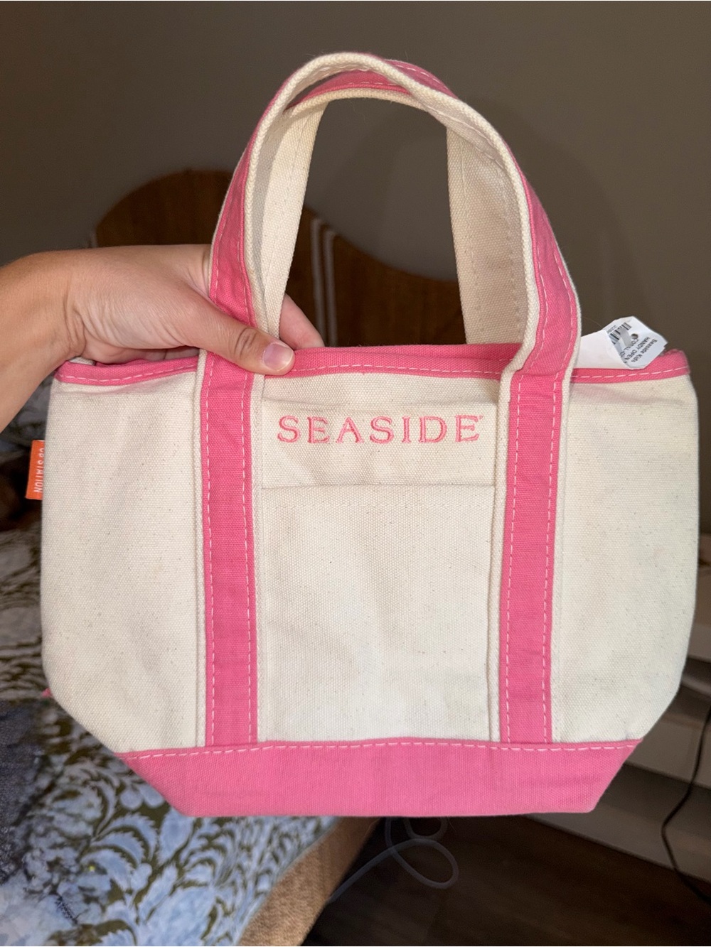 Seaside Canvas Mini Tote Bag
